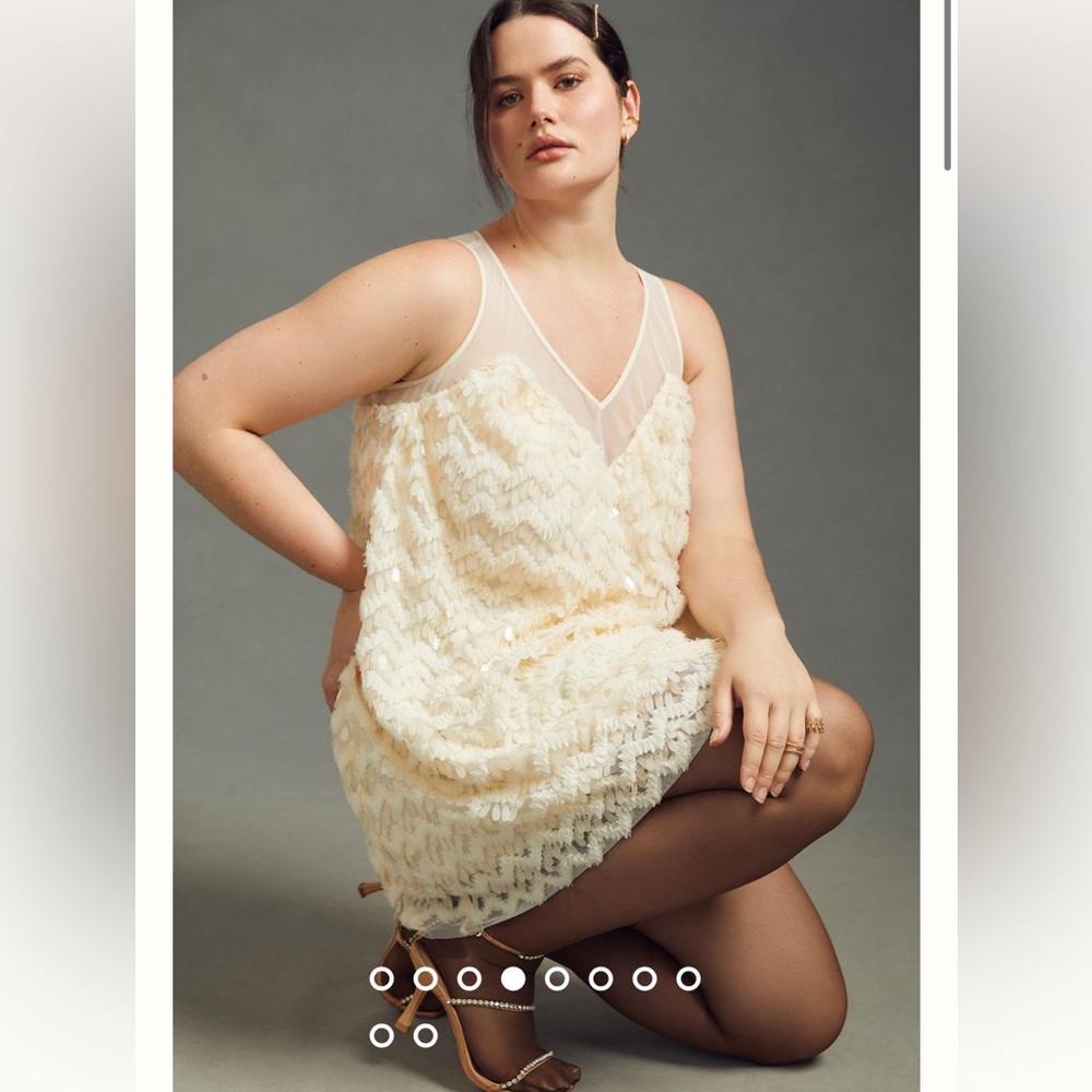 BY ANTHROPOLOGIE TEXTURED SEQUIN MINI DRESS, brand new, NWT, size 3x